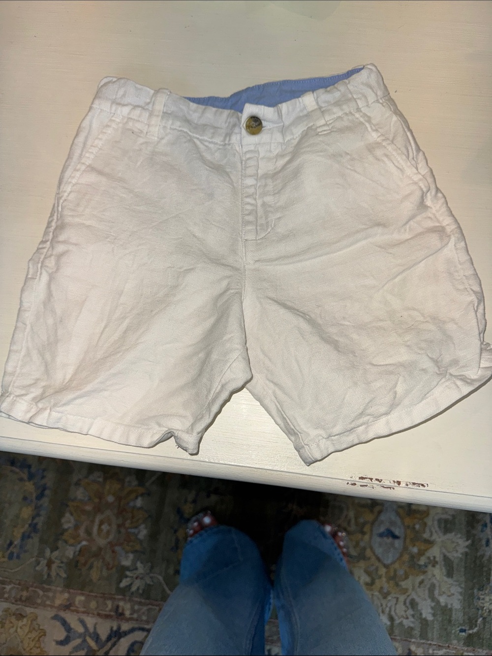 Janie and Jack Boys’ White Linen - Cotton Shorts